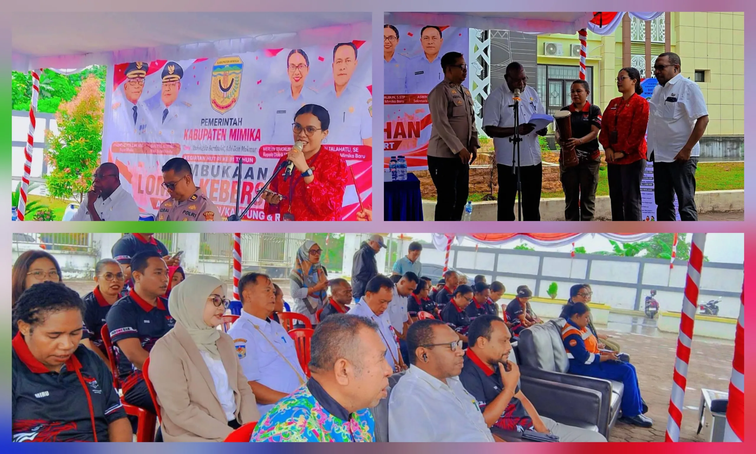 Sambut HUT ke-81 RI, Distrik Mimika Baru Resmi Buka Lomba Kebersihan Antar Kelurahan dan RT
