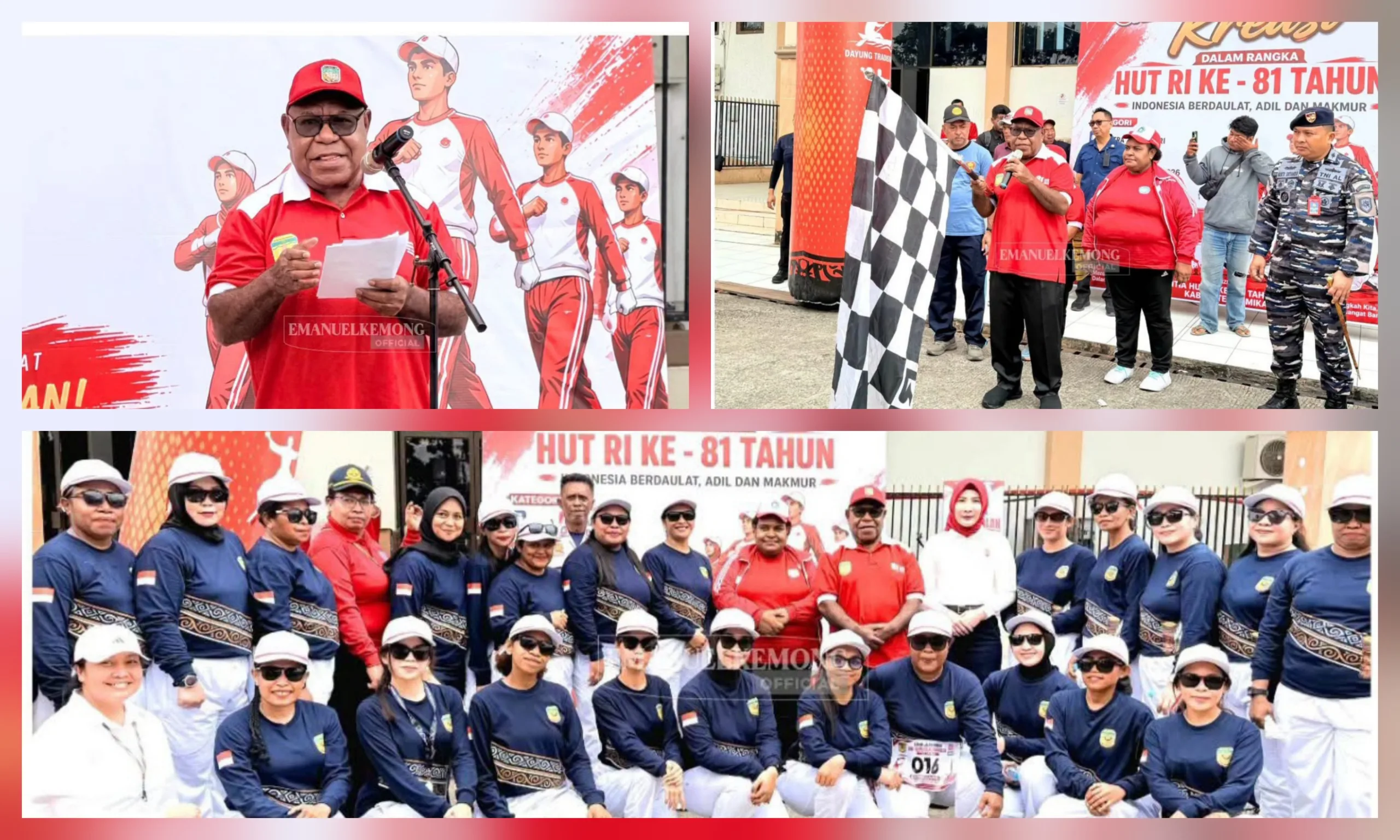 Wabup Emanuel Kemong Gaungkan Semangat Persatuan Jelang HUT RI ke-81: Perbedaan Adalah Kekuatan, Tong Jaga Mimika!