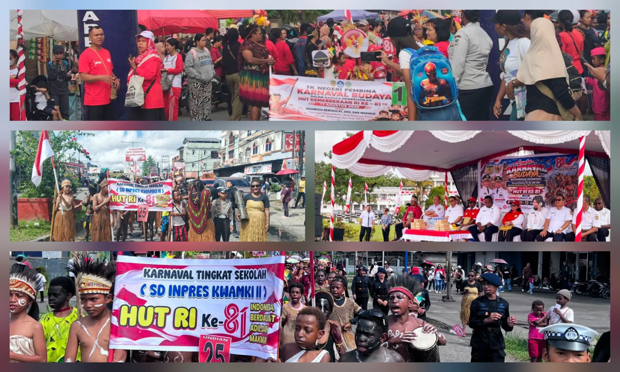 30 Rombongan Meriahkan Karnaval Budaya HUT ke-81 RI di Mimika, Abraham Kateyau: Keberagaman adalah Kekuatan