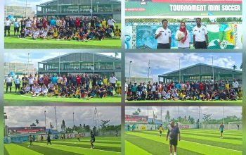 Semarak HUT RI ke-81, Sekretariat DPRK Mimika Gelar Mini Soccer, Pegawai Adu Skill hingga Lomba Tradisional