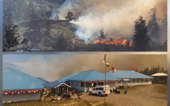 KEBAKARAN HEBAT MENGAMUK DI ILAGA! RUMAH DAN HONAI HANGUS, RSUD NYARIS DILALAP API