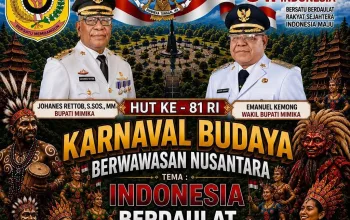 Semarak HUT ke-81 RI di Mimika! Pemkab Gelar Karnaval Budaya Berwawasan Nusantara, Pendaftaran Segera Ditutup