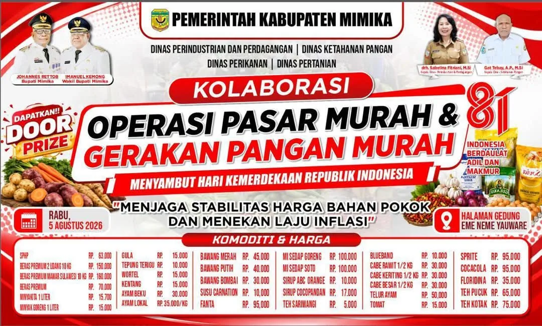 Pemkab Mimika Gelar Operasi Pasar Murah dan Zumba Bersama, Warga Diajak Belanja Hemat Sambil Sehat