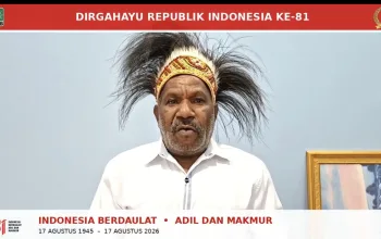Dari Timika untuk Indonesia, Yohanes Kemong Sampaikan Pesan Kebangsaan di HUT ke-81 RI
