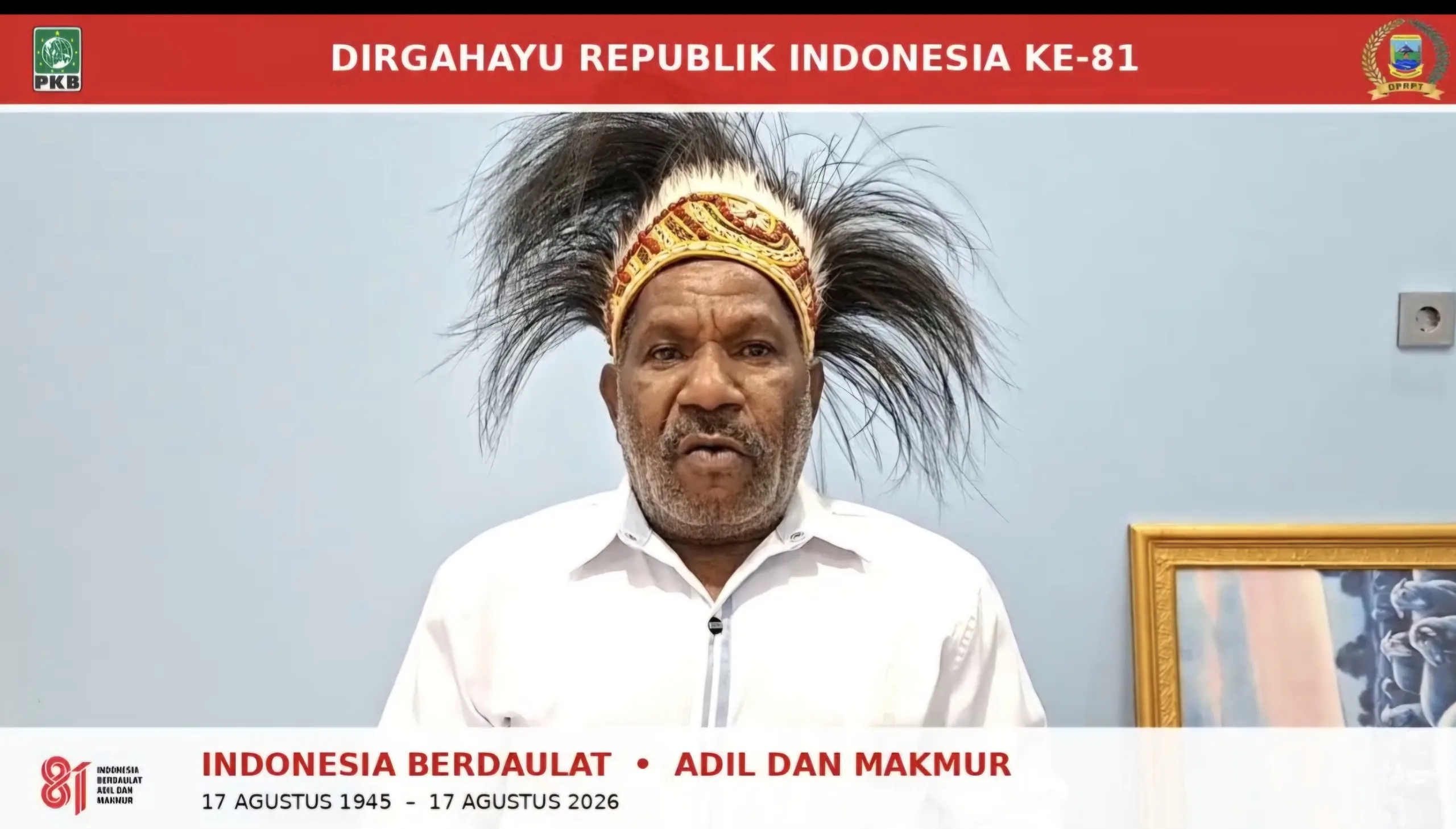 Dari Timika untuk Indonesia, Yohanes Kemong Sampaikan Pesan Kebangsaan di HUT ke-81 RI