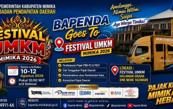 Bapenda Goes to Festival UMKM Mimika 2026, Layanan Pajak Hadir Lebih Dekat ke Masyarakat