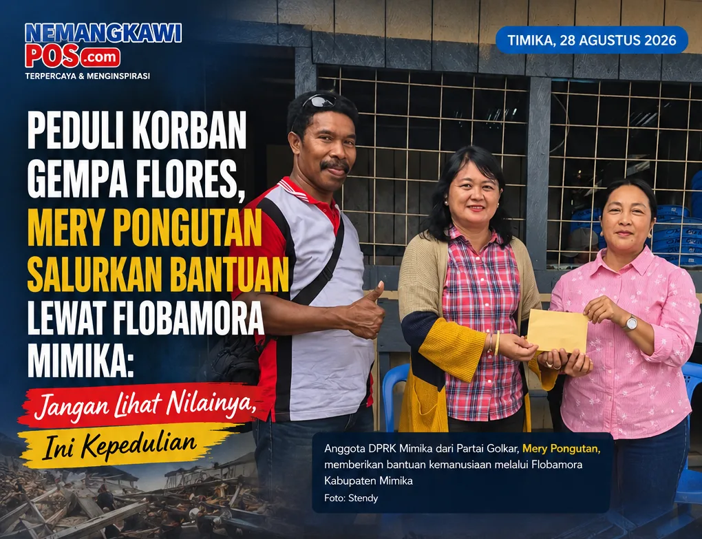 Peduli Korban Gempa Flores, Mery Pongutan Salurkan Bantuan Lewat Flobamora Mimika: Jangan Lihat Nilainya, Ini Kepedulian