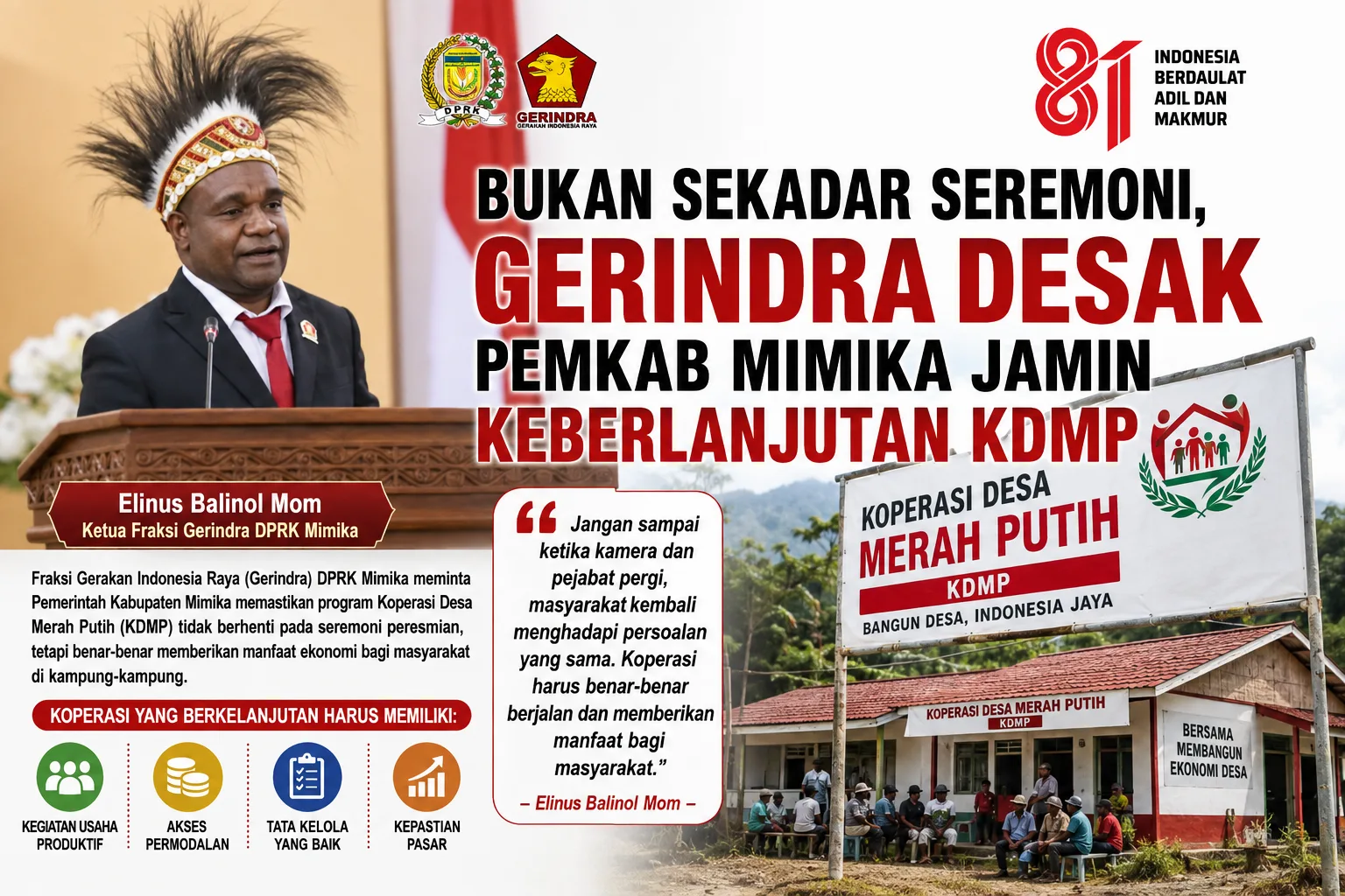Menagih Janji Kesejahteraan: Ketika Kamera Pergi, Apa Kabar Koperasi Desa Merah Putih?