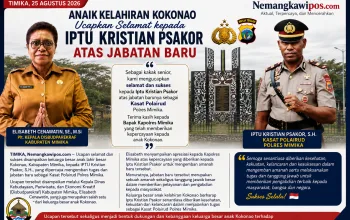 Anak Kelahiran Kokonao Ucapkan Selamat kepada Iptu Kristian Psakor atas Jabatan Baru