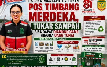 Distrik Mimika Baru Luncurkan Pos Timbang Merdeka, Tukar Sampah Bisa Dapat Diamond Game hingga Uang Tunai