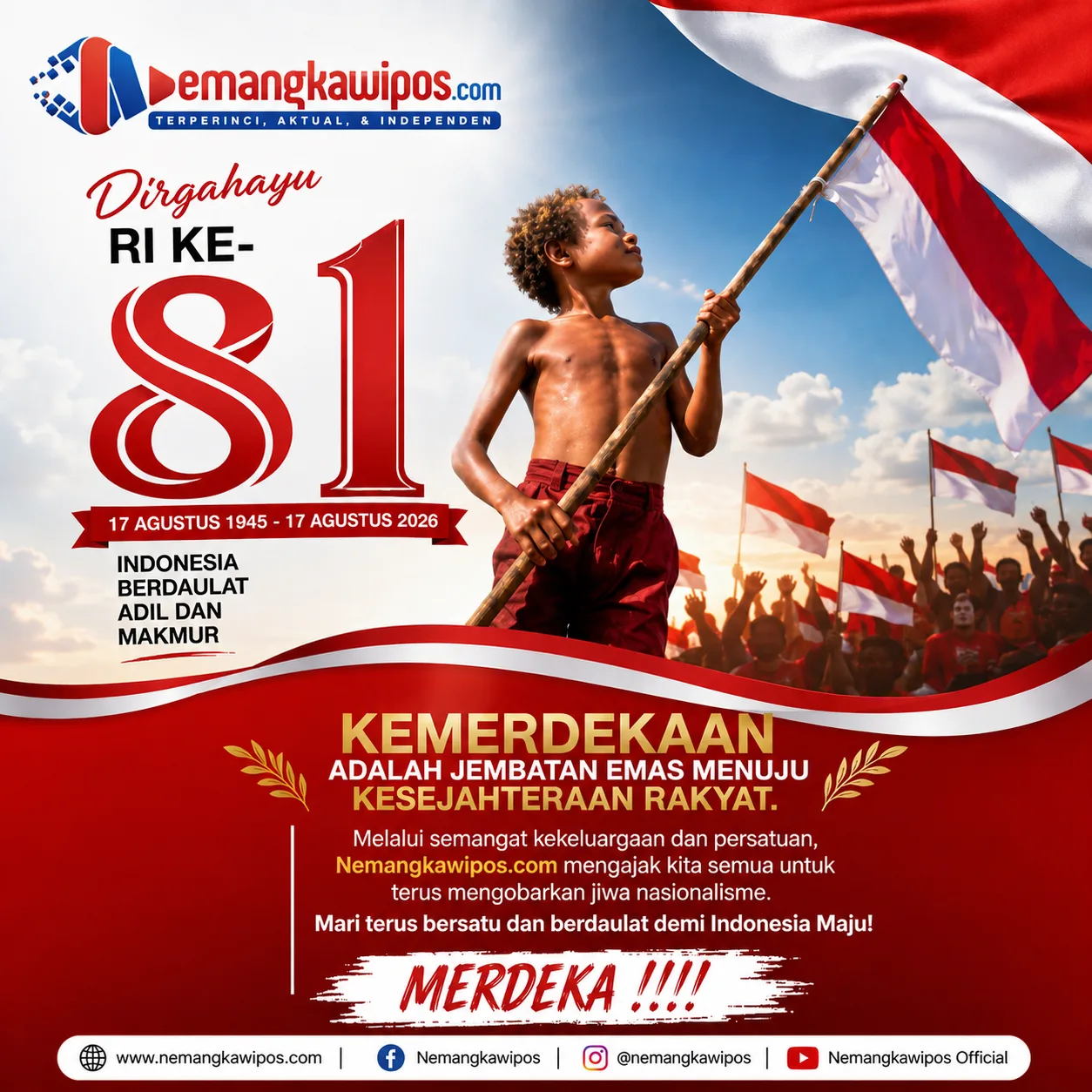 Dari Timika untuk Indonesia, Semangat Nasionalisme dan Persatuan di HUT ke-81 RI