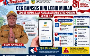 Cek Bansos Kini Lebih Mudah, Dinsos Mimika Ajak Warga Pastikan Status Penerima Lewat HP