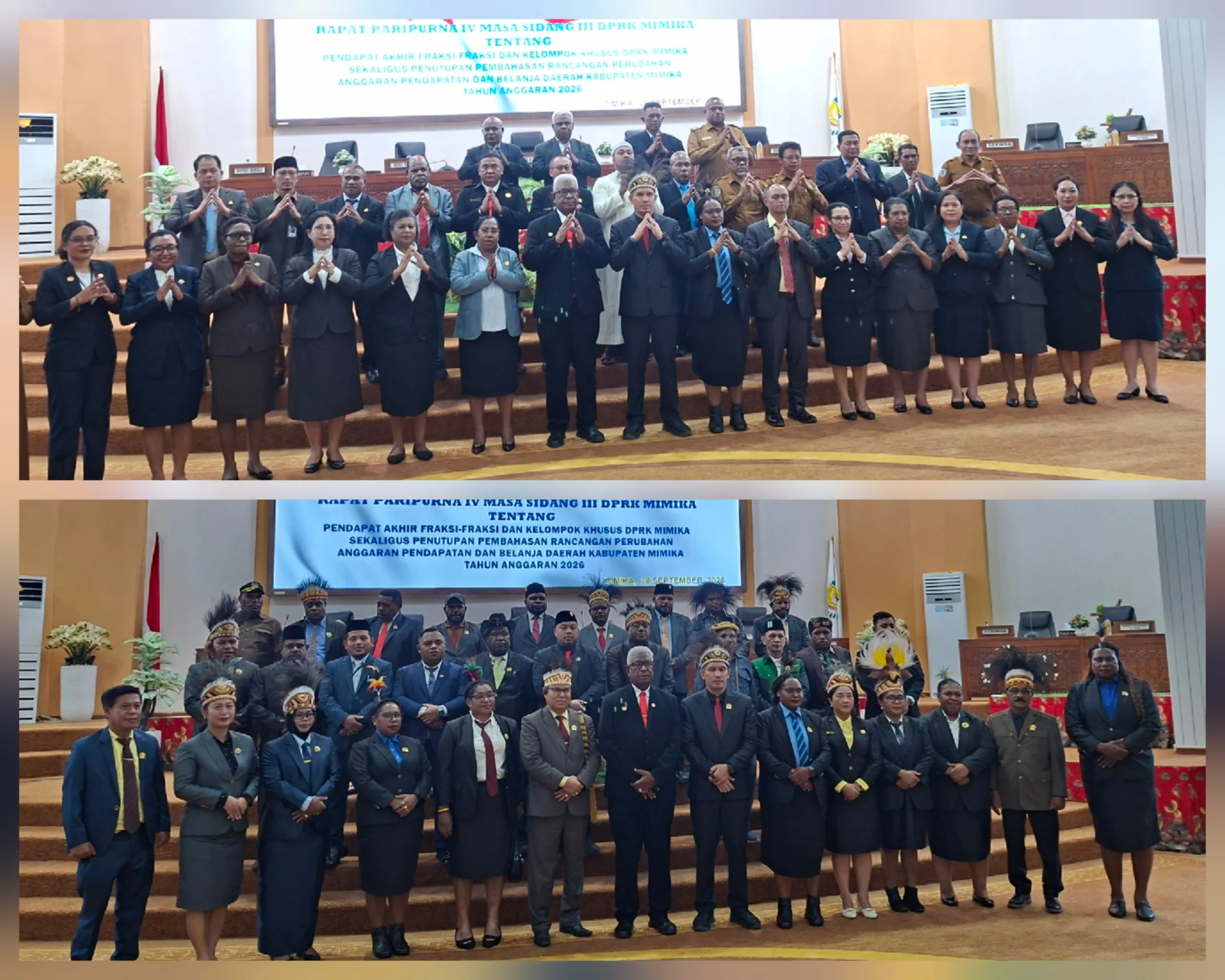 DPRK dan Bupati Mimika Sahkan APBD Perubahan 2026, Komit Kawal Efektivitas Anggaran