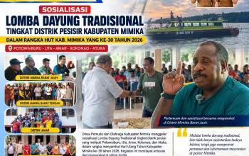 Sambut HUT ke-30 Mimika, Lomba Dayung Tradisional Tingkat Distrik Pesisir Mulai Disosialisasikan
