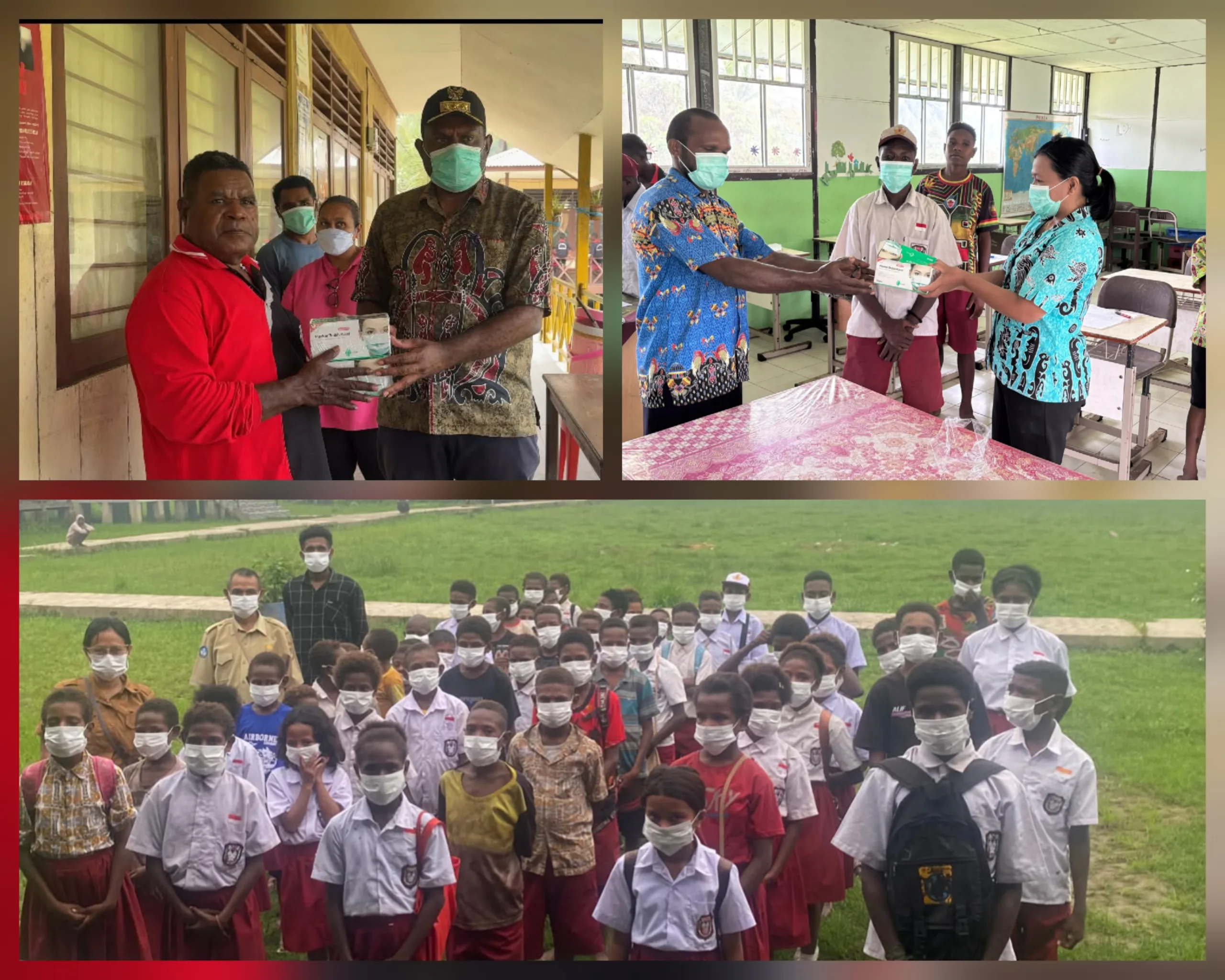 Waspada Kabut Asap, Distrik Mimika Tengah Perkuat Edukasi dan Perlindungan Warga Bagi masker