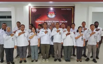 KPU Mimika Awali Pekan dengan Apel dan Pleno Rutin, Disiplin Kerja Diperkuat