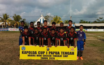 Kapolda Papua Tengah Cup I 2026 Memasuki Partai Puncak, SMPN 5 Nabire Tantang SMPN 1 Nabire Barat